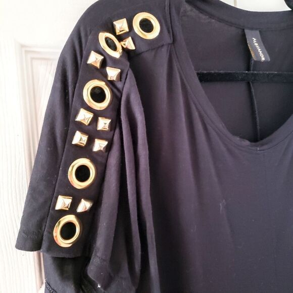 Alexandre Vauthier MSRP $1200 Grommet Studded Black Jersey Minidress FR36|US 6 - Picture 6 of 6